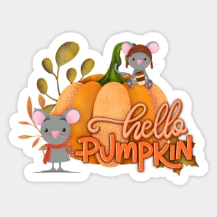 Hello pumpkin cute design Sticker